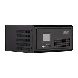 Інвертор 2E HI1000, 1000W, 12V - 230V, LCD, AVR, 2xSchuko + DC output - мініатюра 2