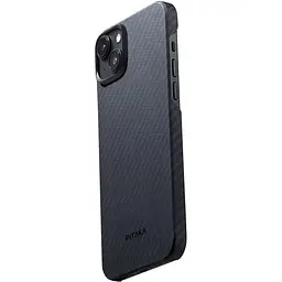 Чохол-накладка Pitaka MagEZ Case 4 Twill 1500D Black/Grey для iPhone 15 (KI1501) - мініатюра 2