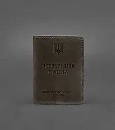 Шкіряна обкладинка для посвідчення офіцера 9.0 темно-коричнева Crazy Horse