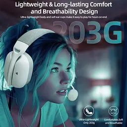 Навушники бездротові ігрові ATTACK SHARK L80PRO l 80 PRO white - мініатюра 4