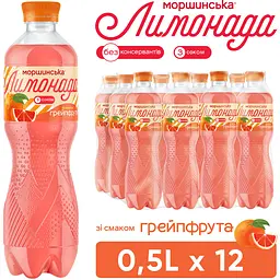 Упаковка напою Моршинська Лимонада Грейпфрут середньогазований 6 л (0.5 л x 12 шт.) - мініатюра 7