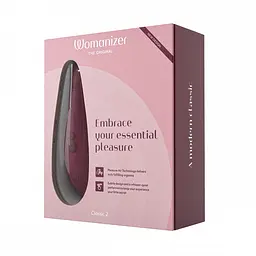 Лубрикант Womanizer Classic 2 + 50 мл- Інноваційний вакуумний стимулятор клітора, 14.8х4.8 см бордовий - мініатюра 11