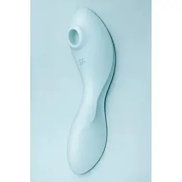 Вакуумний смарт-стимулятор із вібрацією Satisfyer Curvy Trinity 5+ Блакитний - мініатюра 2
