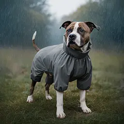 Дощовик для собак WAUDOG Clothes, водонепроникний, M45, В 55-60 см, С 37-40 см, сірий - мініатюра 4