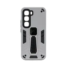 Чехол для Infinix Hot 60 Pro Plus 4G, Proover, серый, с подставкой и магнитом, противоударный, ударопрочный, бронированный, панель-накладка, защита всего корпуса, термополиуретан (TPU) + поликарбонат (PC), ArmorStandart (ARM89049)