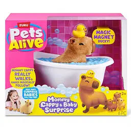 Інтерактивний ігровий набір PETS ALIVE серії "Mama & Baby Surprise" S1 – МАМА КАПІБАРА З СЮРПРИЗОМ Pets & Robo Alive 9574 - мініатюра 2