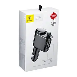 FM-трансмиттер OS-Baseus S-06 Car Bluetooth MP3 Player Черный - миниатюра 2