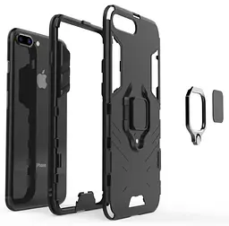 Чохол бампер Primolux Ring Armor для Apple iPhone 7 Plus / iPhone 8 Plus Black - мініатюра 3