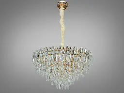 Люстра кришталева класична Diasha 7335/600G золото 13xE14 кругла