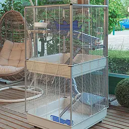 Клітка для тхорів, шиншил і щурів Ferplast Furet Tower сіра 75x80x161 см 57063414 - мініатюра 3
