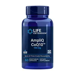 Витаминно-минеральный комплекс Life Extension Коэнзим Q10, 100 мг, AmpliQ CoQ10, 60 вегетарианских капсул (LEX25546)