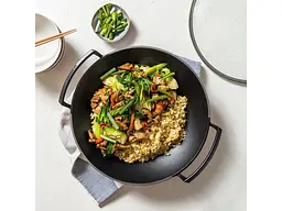Сковорода WOK Le Creuset Cast Iron Wok with Glass Lid, 36 cm, 4.5 L, Cerise, 25304360600460 - мініатюра 3