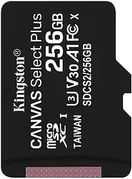 Карта пам'яті Kingston microSDHC/SDXC UHS-I Class 10 Canvas Select Plus 256Gb