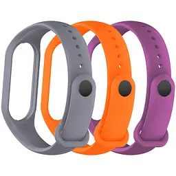 Комплект силіконових ремінців для фітнес браслетів Xiaomi Mi Band 3/4, Silicone, beat, зі зручною застібкою, на фітнес трекер та смарт годинник, ArmorStandart (ARM87029)