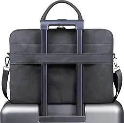 Сумка для ноутбука Defender 15.6'' Trendy з кишенею, шкіра, чорна (26130) - мініатюра 4