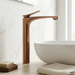 Змішувач для умивальника Rea Vision високий brushed copper REA-B6490 - мініатюра 5
