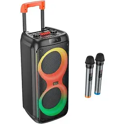Акустика бездротова-караоке колонка Hoco HA7 Leader wireless dual-mic outdoor BT speaker