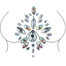 Наклейки кристали для грудей Crystals 2 8517 11х8 см