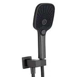 Душова система для душу Qtap Gemini прихованого монтажу на два споживача QTGEM113GMB45698 Gunmetal Black PVD, Шліфований чорний хром - мініатюра 4