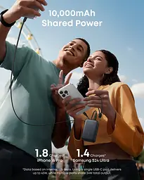 Портативний зарядний пристрій Nano - 10000 mAh 45W Built-In USB-C Cable Black Anker teh0027048 - мініатюра 8