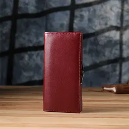 Елегантний гаманець для жінок з монетницею із натуральної шкіри ST Leather 23107 бордовий - мініатюра 10