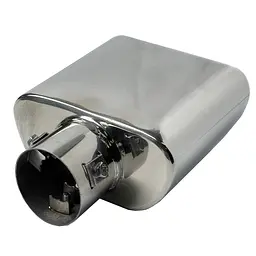 Насадка на глушник Elegant Овальна плоска Ø 57 х 180 мм Хром (EL 106 003)
