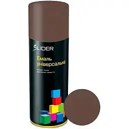 Фарба (емаль) аерозольна SLIDER color 8027 коричнева шкіра мат. 400 мл 000023339
