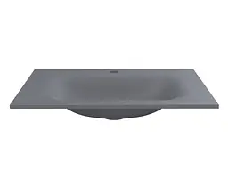 Умивальник Miraggio JESSEL 700 GRAY (0001465) Mirasoft, Матовий, Накладний/Врізний, Сірий - мініатюра 3