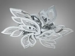 Люстра стельова LED Diasha 2455/6+3HR, 140W, 3200K-6500K, хром, сучасний стиль для дому - мініатюра 4