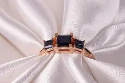 Каблучка з червоного золота з сапфірами 22 K-0283 - мініатюра 5