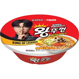 Суп рамьон Jumbo Noodle Hot&Spicy у мисці Paldo 120г - мініатюра 1