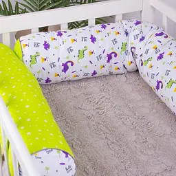 Валики-бортики MirSon Kids Time 18-0001 Hello Dino білі 2 шт. - мініатюра 3