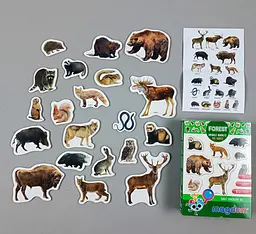 Магнітні ігри Vladi Toys ML4031-29 EN "Magdum", "Forest. Рhoto", англ. мова Дитячий набір магнітів Лісові звірята