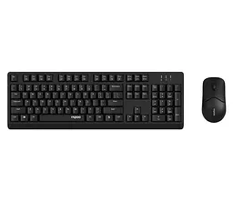 Комплект беспроводная клавиатура и мышь Rapoo X-1500 wireless 2.4 GHz Black - мініатюра 1