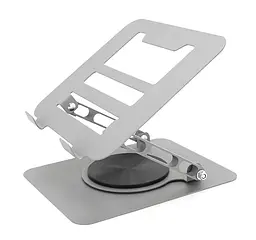 Підставка для ноутбука планшета Voltronic LS-18 Silver складана, поворотна - мініатюра 3