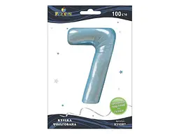 Кулька фольгована цифра PELICAN 40 (100 см) 1 7 блакитна Baby blue