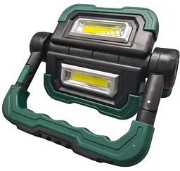 Прожектор акумуляторний Parkside 2x5 Вт, складний, функція Powerbank, 2 COB світлодіоди, магніт, підставка, літій-іонний акумулятор 5 Аг