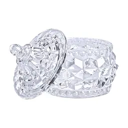 Цукорниця скляна Glass Jay з кришкою в східному стилі, ice flowers Yiwu HP-YH-3 - мініатюра 4
