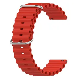 Браслет Hump для Samsung Gear Sport - червоний ширина кріплення 20мм силікон Watchbands (W37-5WB30958230) - мініатюра 5