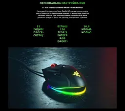 Ігрова миша Razer R3M1 Basilisk V3 50G, USB, ESports Gaming, 26000 DPI, Black - мініатюра 10
