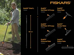 Тримач чорний Fiskars QuikFit (L) 1.56 м 136001 (1000661) - мініатюра 3