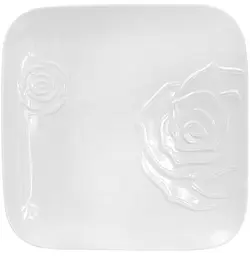 Набір 2 фарфорові підставні тарілки "White Rose" фарфор BonaDi 30,5х30,5х3,2 см kuh0007135 - мініатюра 1