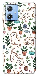 TPU чохол Demsky Cats pattern для Motorola Moto G84