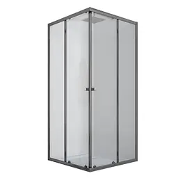 Душова кабіна з низьким піддоном Mixxus Cubic SCT01-90x90x195-TR graphite прозоре скло 4 мм MI6905, Універсальна, прозорий, графіт - мініатюра 7