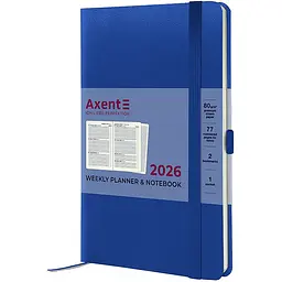 Щотижневик Axent 2026 Partner Strong 125 x 195 мм класичний синій (8505-26-38-A)