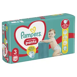 Підгузки Pampers трусики Pampers Pants Розмір 3 (6-11кг) 62 шт (8006540069233) - мініатюра 2
