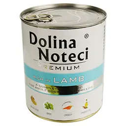 Вологий корм для собак Dolina Noteci Premium з ягнятиною 800 г - мініатюра 2