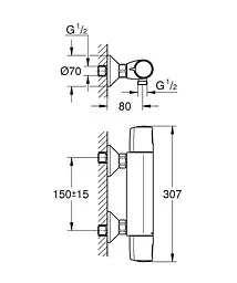 Термостат для душу Grohe QuickFix Precision Trend 34229002 Хром - мініатюра 2