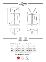Комплект білизни Obsessive Miamor S/M (бордовий) - мініатюра 13