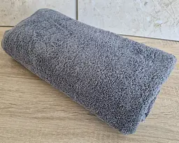 Рушник турецький махровий однотонний Gulcan 70х140 сірий Grey щільність 480 г/м2 петля 16/1 - мініатюра 5